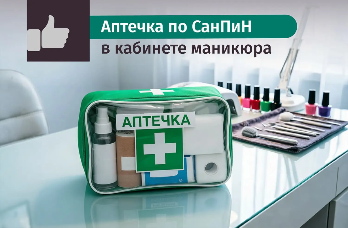 Что должно быть в аптечке в кабинете мастера маникюра согласно СанПиН